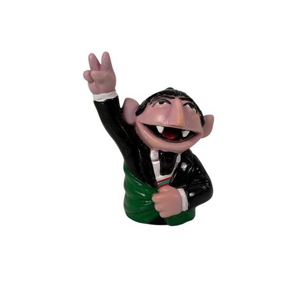 Sesame Street Other - Sesame Street Count von Count Kids Small Black Excellent Finger Puppet Figure